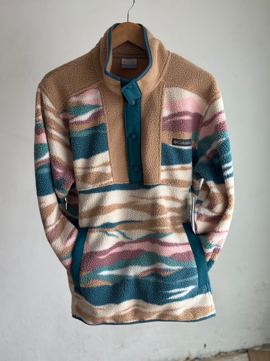 Columbia West Bend Printed Fleece Men — Camel / Multicolor