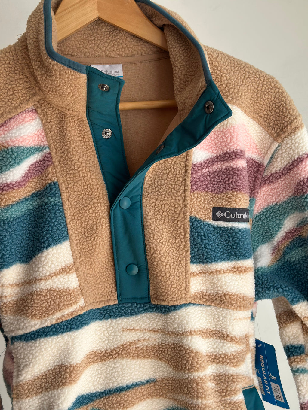 Columbia West Bend Printed Fleece Men — Camel / Multicolor