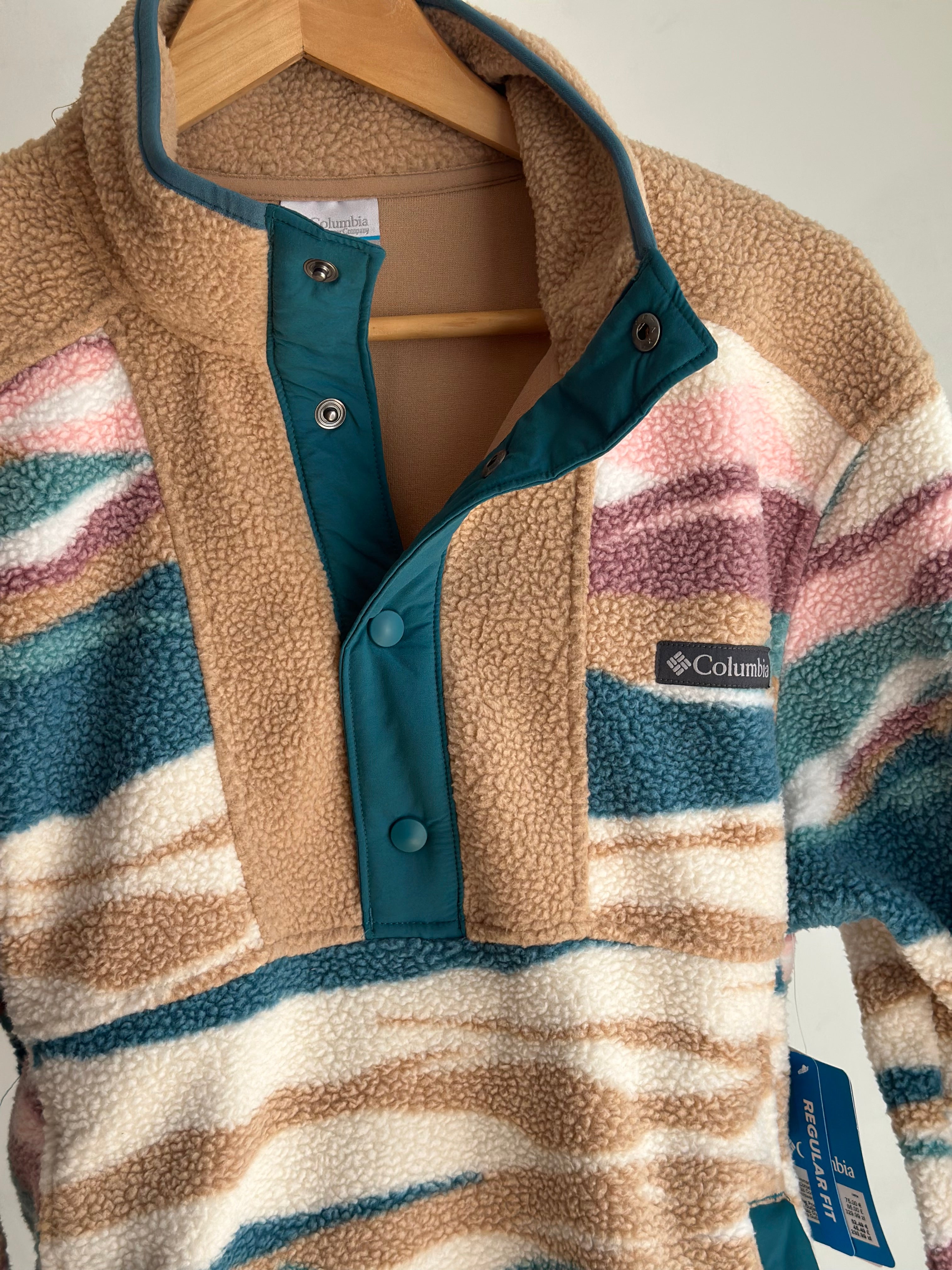 Columbia West Bend Printed Fleece Men — Camel / Multicolor