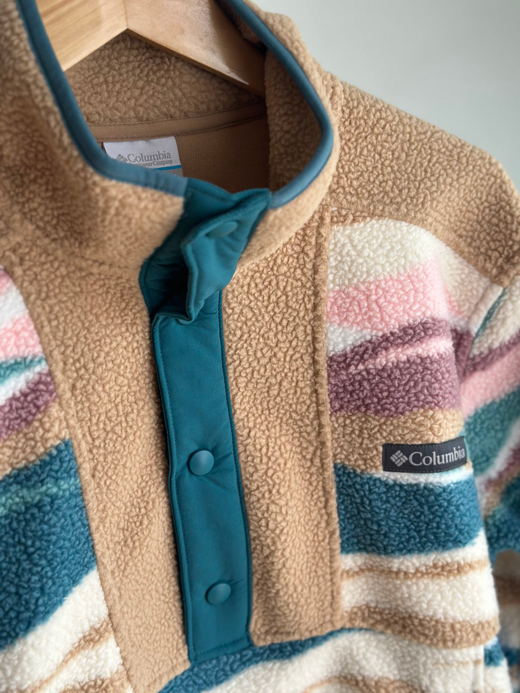 Columbia West Bend Printed Fleece Men — Camel / Multicolor