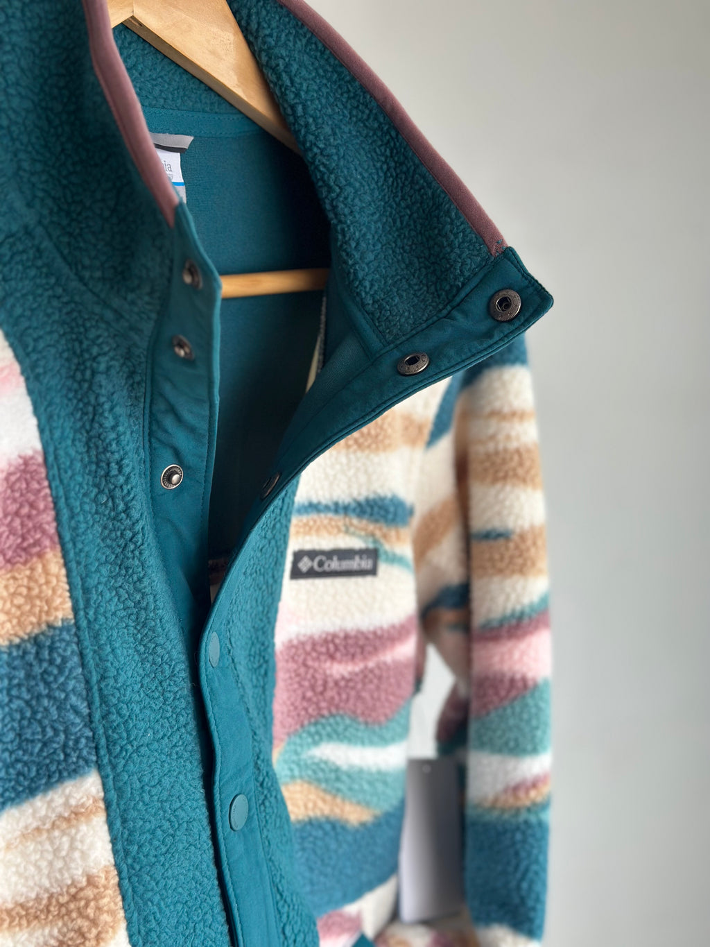 Columbia West Bend Printed Fleece — Dark Teal / Multicolor