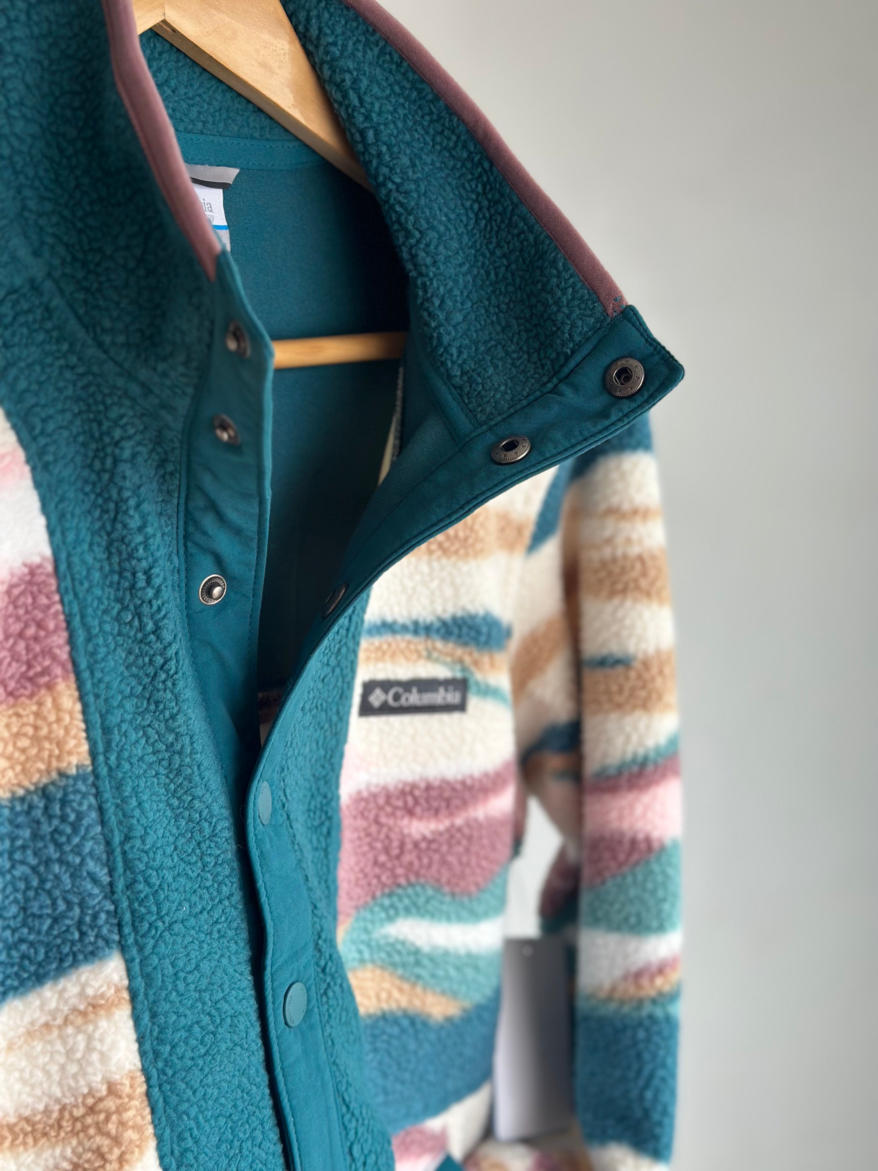 Columbia West Bend Printed Fleece — Dark Teal / Multicolor