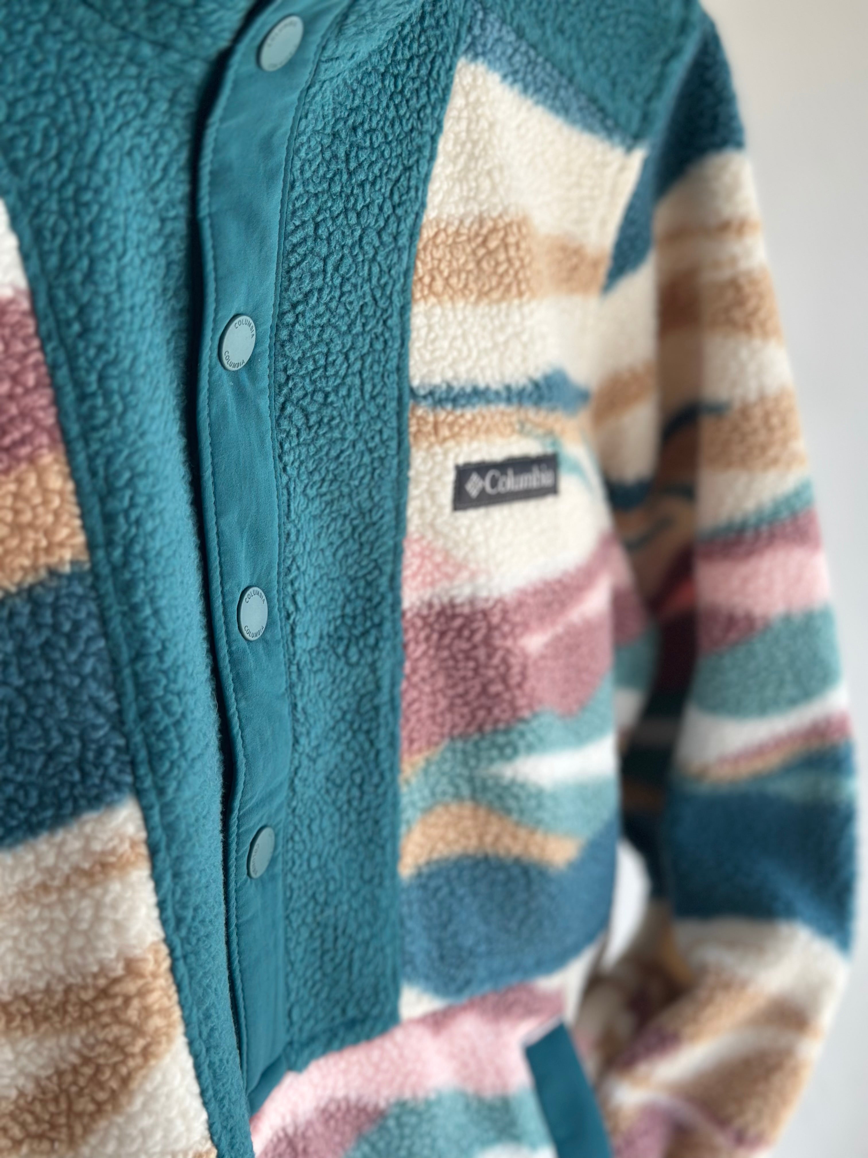 Columbia West Bend Printed Fleece — Dark Teal / Multicolor