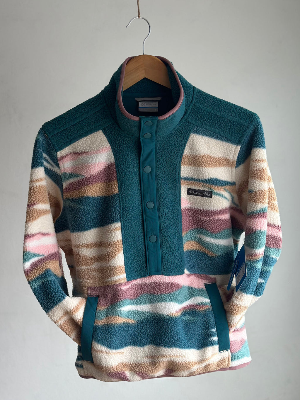 Columbia West Bend Printed Fleece — Dark Teal / Multicolor