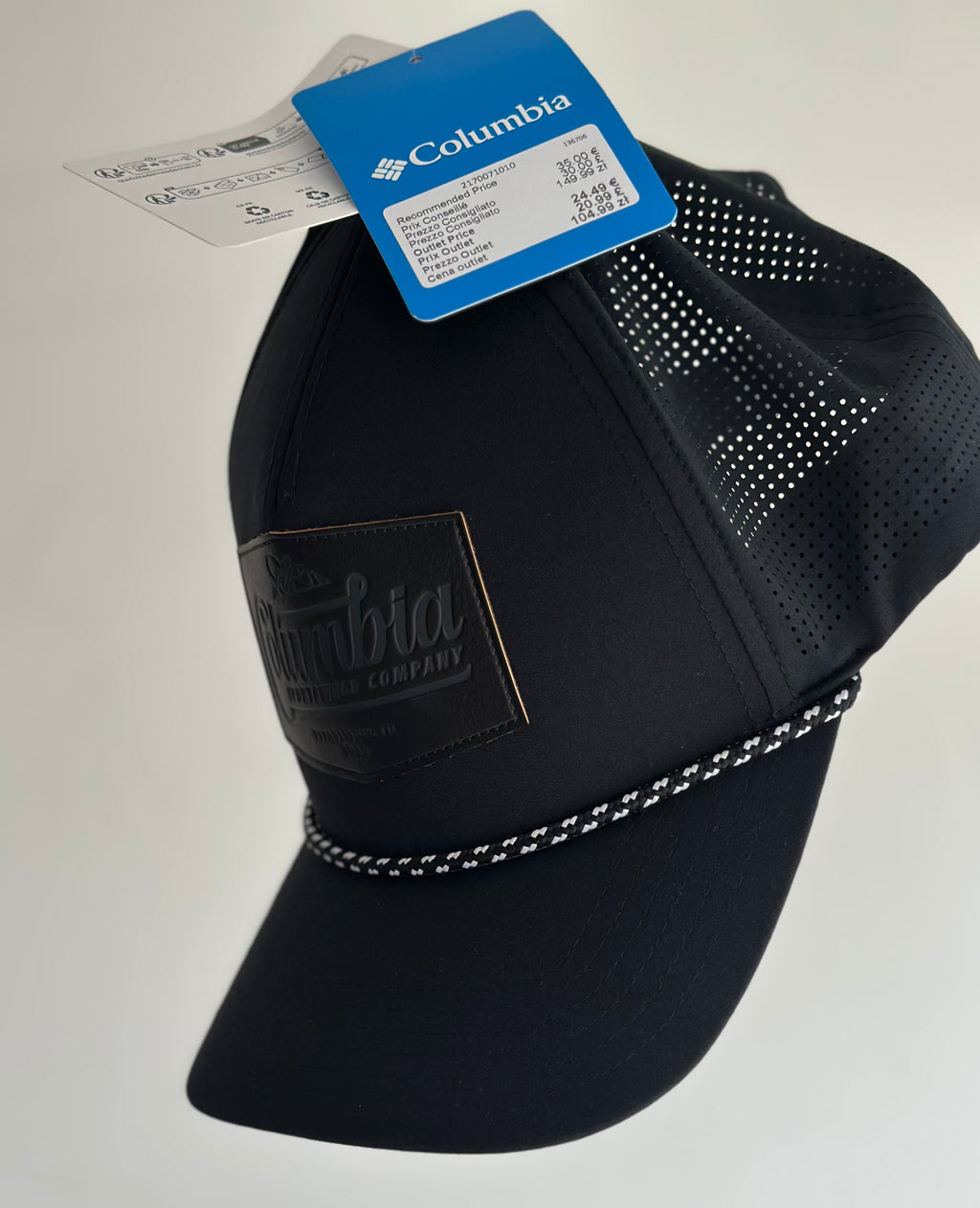 Columbia Sportswear Cap — Black — Leather Patch