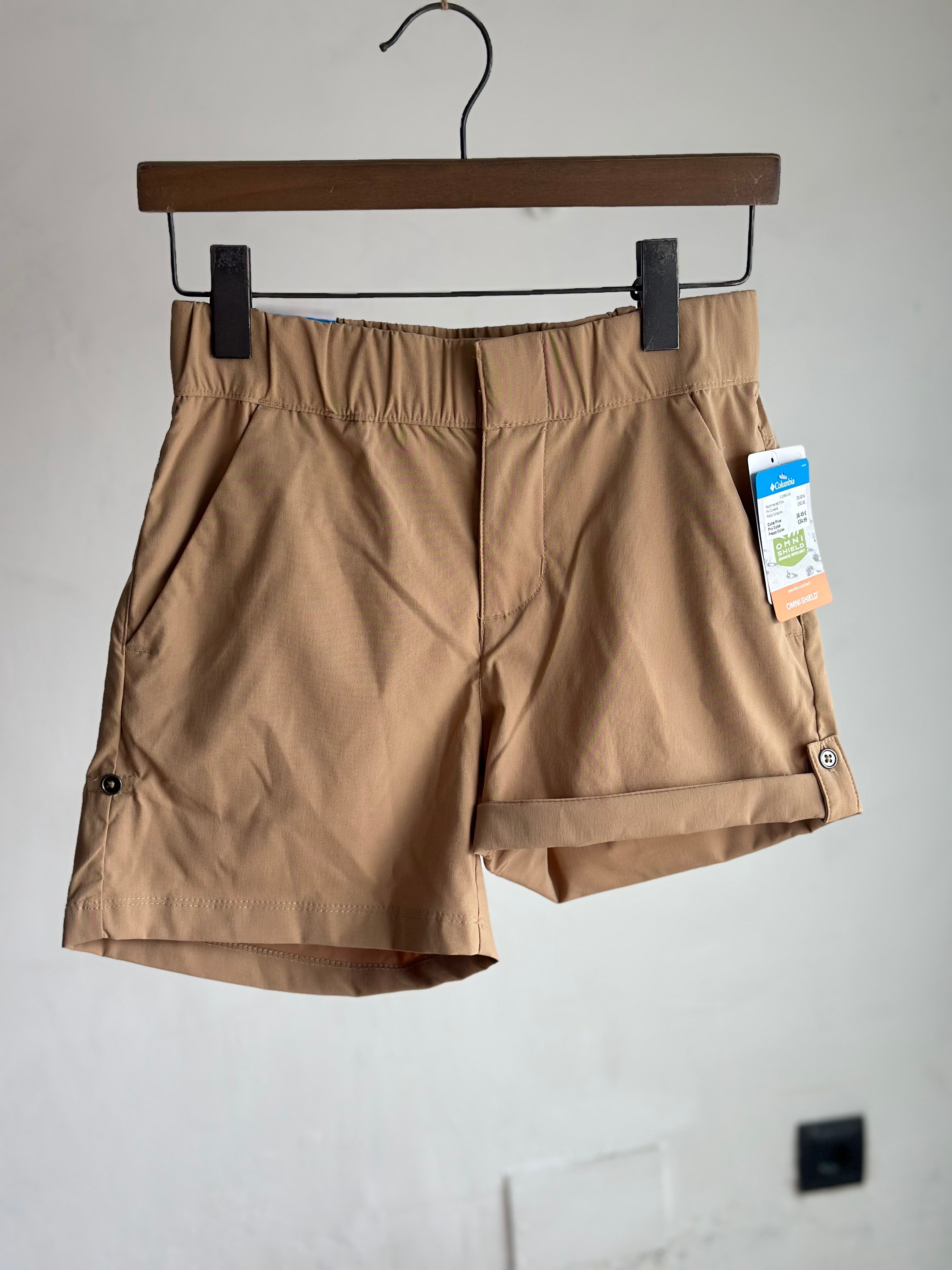 Columbia Omni-Shield Stretch Climber Canyon Shorts Women — Khaki